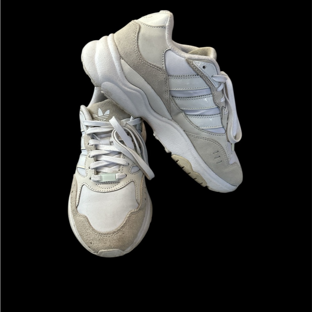 Adidas Cream and White Athletic Shoes